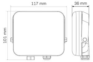 LED Vonkajší reflektor MILKY LED/20W/230V 4000K IP65 čierna