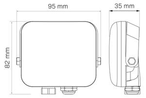 LED Vonkajší reflektor MILKY LED/10W/230V 4000K IP65 čierna