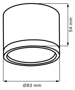 LED Stropné svietidlo MIRELLA 1xGX53/6W/230V čierna/zlatá