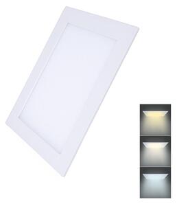 SOLIGHT LED mini panel CCT, podhľadový, 18W, 1530lm, 3000K, 4000K, 6000K, štvorcový