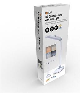 SOLIGHT LED stmievateľná lampička s nočným svetielkom, 10W, 700lm, zmena chromatičnosti CCT