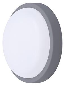 SOLIGHT LED vonkajšie svietidlo 13W, 910lm, 4000K, IP54, 17cm, kruhové šedé