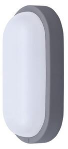 SOLIGHT LED vonkajšie svietidlo 13W, 910lm, 4000K, IP54, 21cm, oválne šedé
