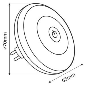 LED RGBW Nočné svetlo LED/1W/230V biela