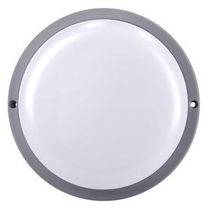 SOLIGHT LED vonkajšie svietidlo 13W, 910lm, 4000K, IP54, 17cm, kruhové šedé