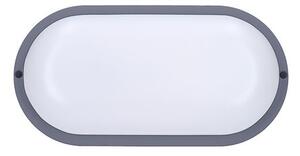 SOLIGHT LED vonkajšie svietidlo 13W, 910lm, 4000K, IP54, 21cm, oválne šedé