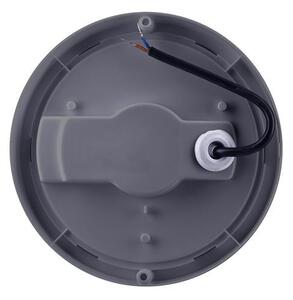 SOLIGHT LED vonkajšie svietidlo 13W, 910lm, 4000K, IP54, 17cm, kruhové šedé