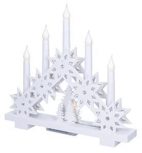 SOLIGHT LED vianočný svietnik s hviezdami, 30cm, 5x LED, 2x AA