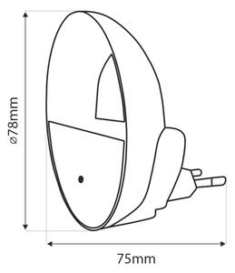 LED Nočné svetlo so senzorom súmraku LED/0,5W/230V biela
