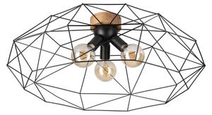 Brilagi - Stropné svietidlo WOODY BASKET 3xE27/60W/230V, priemer 80 cm, dub