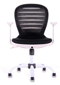 Otočná kancelárska stolička Sego COOL WHITE — čierna / biela