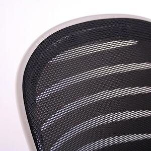 Otočná kancelárska stolička Sego COOL WHITE — čierna / biela