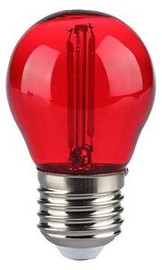 LED Žiarovka FILAMENT G45 E27/2W/230V červená