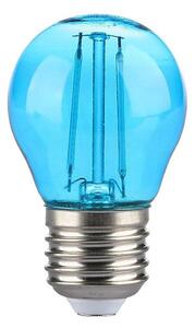 LED Žiarovka FILAMENT G45 E27/2W/230V modrá