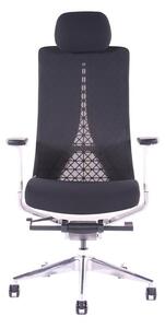 Kancelárska ergonomická stolička Sego EGO WHITE — čierna / biela, nosnosť 140 kg