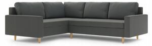 Sedacia súprava do L BELLIS tmavo sivej farby 230 x 170 cm Sivá