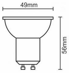 LED Žiarovka GU10/6W/230V 3000K čierna