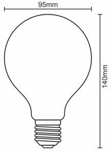 LED Stmievateľná žiarovka FILAMENT G95 E27/11W/230V 3000K