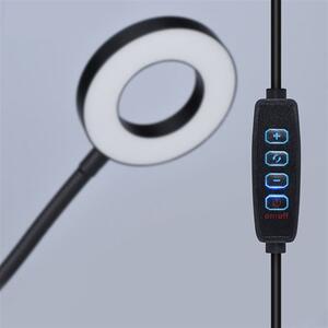 SOLIGHT LED stmievateľná stolná lampička s klipom, 300lm, nastaviteľná teplota svetla, USB, WO66-B