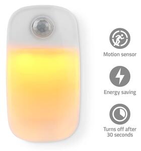 Nedis LNLW10WT - LED Orientačné svietidlo so senzorom do zásuvky LED/0,55W/230V