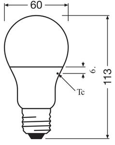 LED Žiarovka A60 E27/8,5W/230V 2700K - Osram