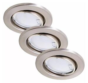 Briloner 7221-032 - SADA 3x LED Kúpeľňové svietidlo 1xGU10/3W/230V matný chróm