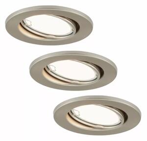 Briloner 7221-032 - SADA 3x LED Kúpeľňové svietidlo 1xGU10/3W/230V matný chróm