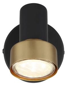 Globo 57917-1G - Nástenné bodové svietidlo MASON 1xGU10/25W/230V čierna/zlatá