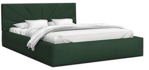 Luxusná posteľ GEORGIA 180x200 s kovovým zdvižným roštom ZELENÁ