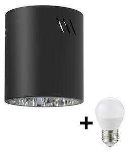 LED Bodové svietidlo GEORGE 1xE27/6W/230V pr. 11 cm čierna