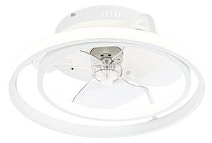 Stropný ventilátor biely vrátane LED s diaľkovým ovládaním - Kees