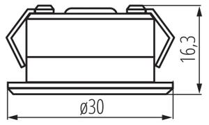 Kanlux 23522 - LED Vonkajšie podh. svietidlo IMBER LED/1W/12V 3000K IP65 strieborná