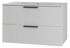 Drevko Kúpeľňová skrinka s umývadlom Bricks 01 - biela