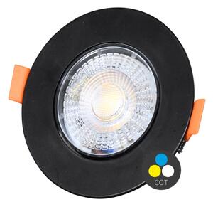 Ecolite LED-YL201/7W/CCT/CR - LED Podhľadové svietidlo ZITA LED/3/5/7W/230V čierna
