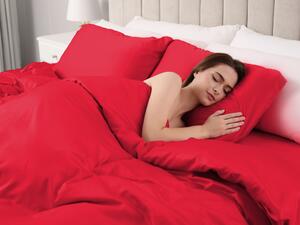 Biante Saténové posteľné obliečky ST-010 Sýto červené Predĺžené 140x220 a 70x90 cm