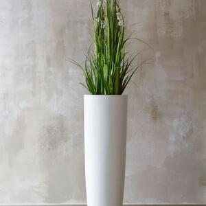 Kvetináč PILA, sklolaminát, výška 120 cm, biela