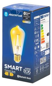 LED Stmievateľná žiarovka FILAMENT MESH ST64 E27/6W/230V 2700-6500K - Aigostar