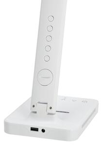 LED Stm. lampa s bezdr. nab. QI, displejom a USB portom LED/7W/230V 3000-6000K