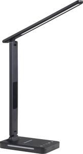 LED Stm. lampa s bezdr. nab. QI, displejom a USB portom LED/7W/230V 3000-6000K