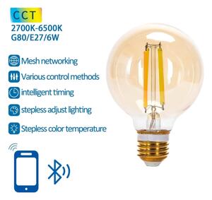 LED Stmievateľná žiarovka FILAMENT G80 E27/6W/230V 2700-6500K - Aigostar