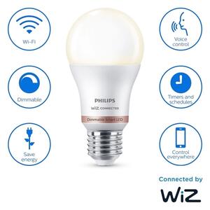 SADA 2x LED Stmievateľná žiarovka Philips A60 E27/8W/230V Wi-Fi