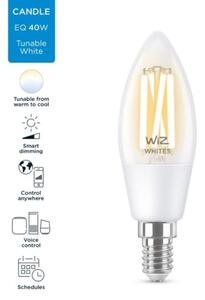 LED Stmievateľná žiarovka C35 E14/4,9W/230V 2700-6500K CRI 90 Wi-Fi - WiZ