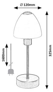 Rabalux 2295 - Stmievateľná stolná lampa LYDIA 1xE14/40W/230V matný chróm