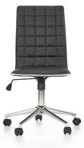 Kancelárska otočná stolička TIROL — ekokoža, viac farieb Čierna