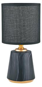 Zuma Line HS8605-BL - Stolná lampa 1xE14/40W/230V čierna/zlatá/dekor mramoru