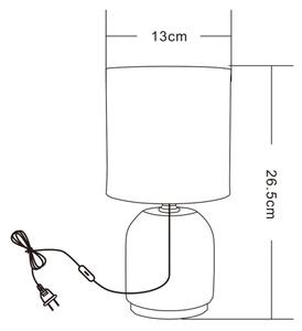 Zuma Line HS8723-BL - Stolná lampa 1xE14/40W/230V čierna/zlatá