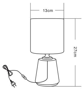 Zuma Line HS8605-BL - Stolná lampa 1xE14/40W/230V čierna/zlatá/dekor mramoru