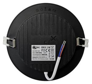 LED Podhľadové svietidlo CIRCLE LED/12W/230V 4000K pr. 17 cm čierna