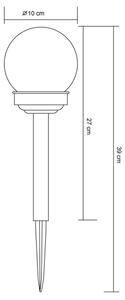 Globo 33699-12 - LED solárna lampa LED/1,2V IP44