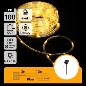 Aigostar - LED Solárny reťaz 100xLED/8 funkcií 12m IP65 teplá biela